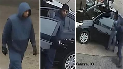 Shocking video captures four suspects running off after an armed .